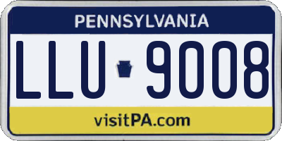 PA license plate LLU9008