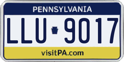 PA license plate LLU9017