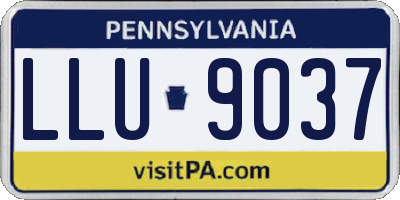 PA license plate LLU9037