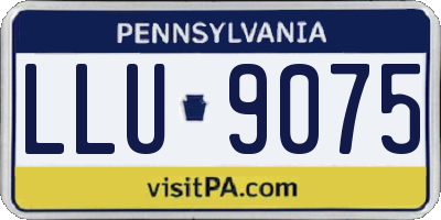PA license plate LLU9075