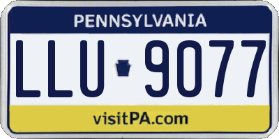 PA license plate LLU9077