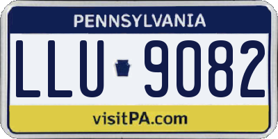 PA license plate LLU9082