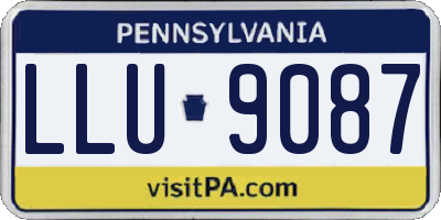 PA license plate LLU9087