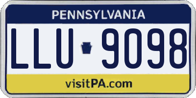 PA license plate LLU9098