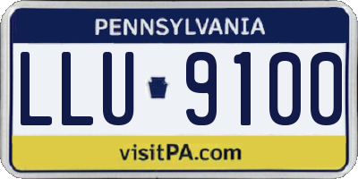 PA license plate LLU9100