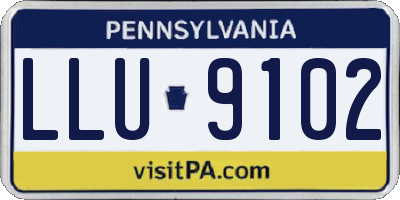 PA license plate LLU9102
