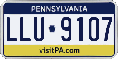 PA license plate LLU9107