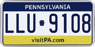 PA license plate LLU9108