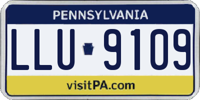 PA license plate LLU9109