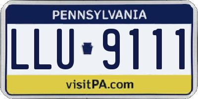 PA license plate LLU9111