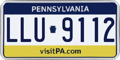 PA license plate LLU9112