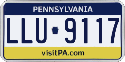 PA license plate LLU9117