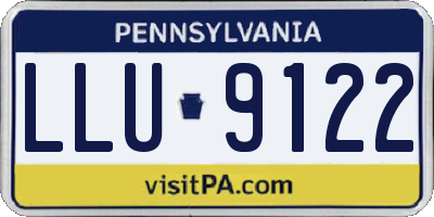 PA license plate LLU9122