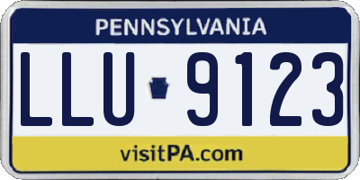 PA license plate LLU9123