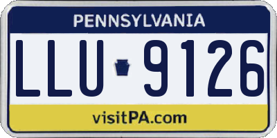 PA license plate LLU9126