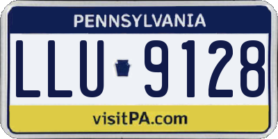 PA license plate LLU9128