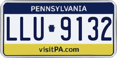 PA license plate LLU9132
