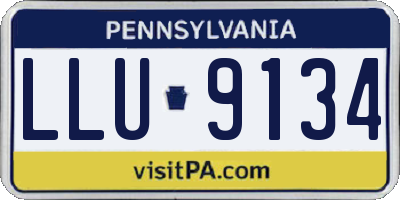 PA license plate LLU9134
