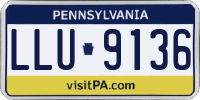 PA license plate LLU9136