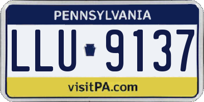 PA license plate LLU9137