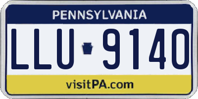 PA license plate LLU9140