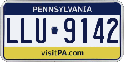 PA license plate LLU9142