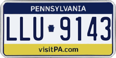 PA license plate LLU9143