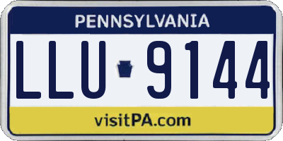 PA license plate LLU9144