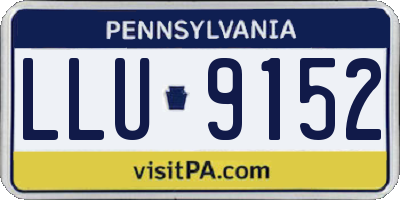 PA license plate LLU9152