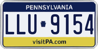 PA license plate LLU9154