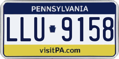 PA license plate LLU9158