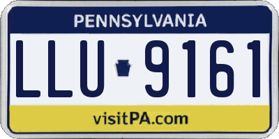 PA license plate LLU9161