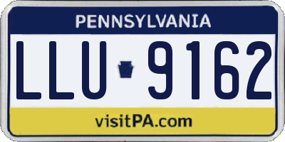 PA license plate LLU9162