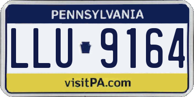 PA license plate LLU9164