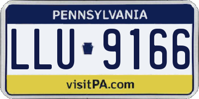 PA license plate LLU9166