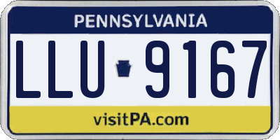 PA license plate LLU9167