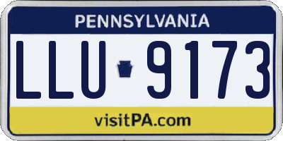 PA license plate LLU9173