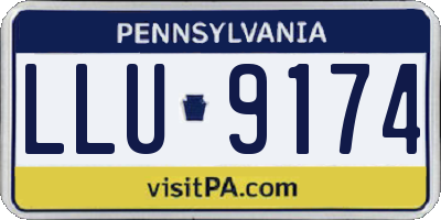 PA license plate LLU9174