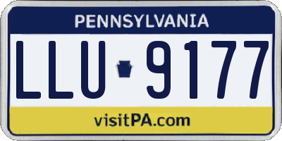 PA license plate LLU9177