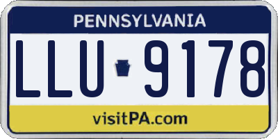 PA license plate LLU9178