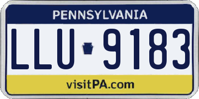 PA license plate LLU9183