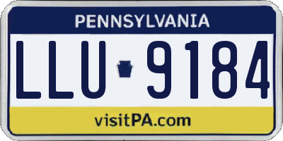 PA license plate LLU9184