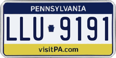 PA license plate LLU9191