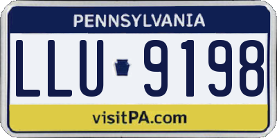 PA license plate LLU9198