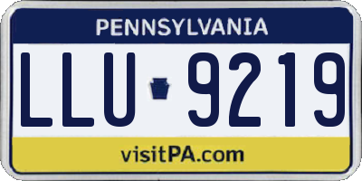 PA license plate LLU9219