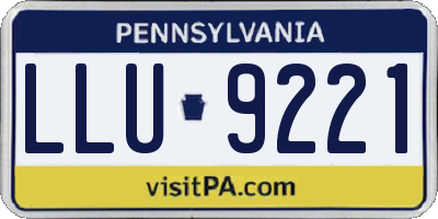 PA license plate LLU9221