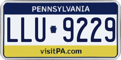PA license plate LLU9229