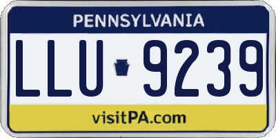 PA license plate LLU9239