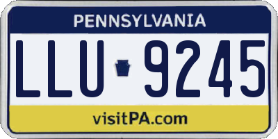 PA license plate LLU9245