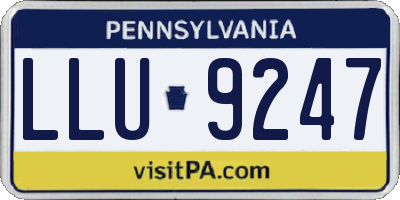 PA license plate LLU9247